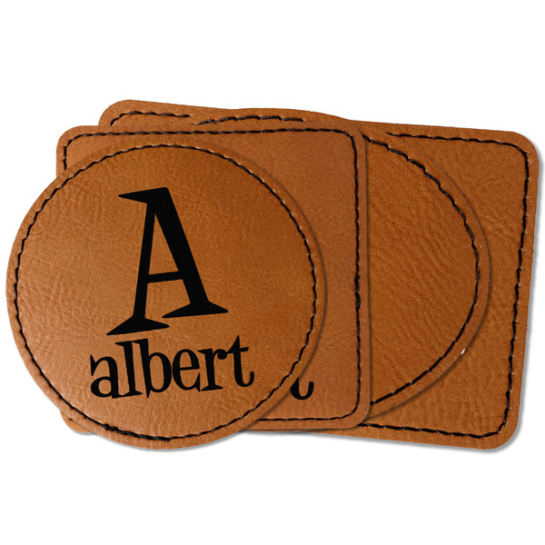 Custom Name & Initial Faux Leather Iron On Patch (Personalized)