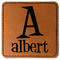 Name & Initial Leatherette Patches - Square