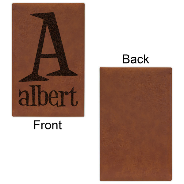 Name & Initial Leatherette Sketchbooks - Small - Single Sided - Front & Back View