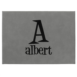 Name & Initial Gift Box w/ Engraved Leather Lid - Medium (Personalized)