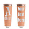 Name & Initial Peach RTIC Everyday Tumbler - 28 oz. - Front and Back