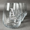 Name & Initial Personalized Stemless Wine Glasses (Set of 4)