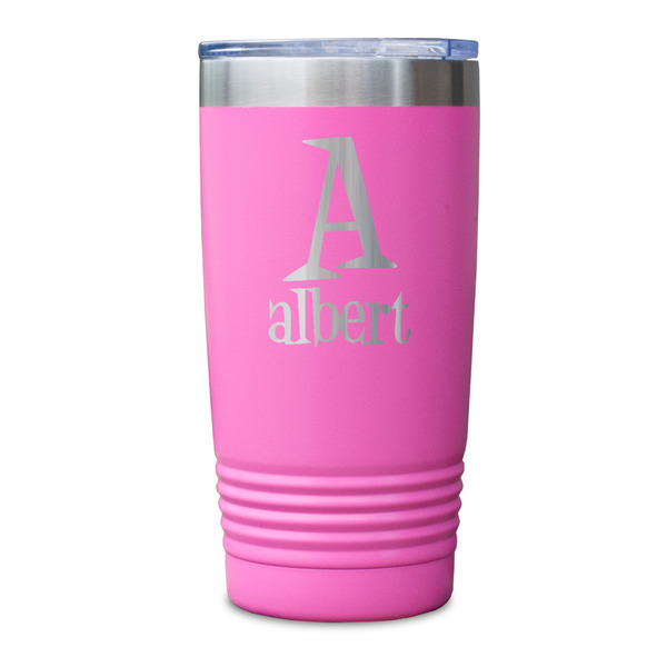 Name & Initial Pink Polar Camel Tumbler - 20oz - Single Sided - Approval