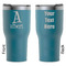 Name & Initial RTIC Tumbler - Dark Teal - Double Sided - Front & Back