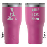 Name & Initial RTIC Tumbler - Magenta - Laser Engraved - Double-Sided (Personalized)