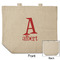 Name & Initial Reusable Cotton Grocery Bag - Front & Back View