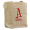 Name & Initial Reusable Cotton Grocery Bag - Front View