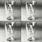 Name & Initial Set of Four Engraved Beer Glasses - Individual View