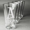 Name & Initial Set of Four Engraved Pint Glasses - Set View