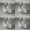 Name & Initial Set of Four Personalized Stemless Wineglasses (Approval)