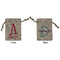 Name & Initial Burlap Gift Bag - Small - Double-Sided (Personalized)