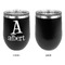 Name & Initial Stainless Wine Tumblers - Black - Single Sided - Approval