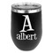 Name & Initial Stainless Wine Tumblers - Black - Single Sided - Front