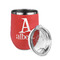 Name & Initial Stainless Wine Tumblers - Coral - Single Sided - Alt View