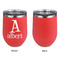 Name & Initial Stainless Wine Tumblers - Coral - Single Sided - Approval