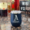 Name & Initial Stainless Wine Tumblers - Navy - Single Sided - In Context