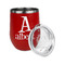 Name & Initial Stainless Wine Tumblers - Red - Double Sided - Alt View