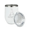 Name & Initial Stainless Wine Tumblers - White - Double Sided - Alt View