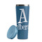 Name & Initial Steel Blue RTIC Everyday Tumbler - 28 oz. - Lid Off