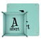 Name & Initial Teal Faux Leather Valet Trays - PARENT MAIN