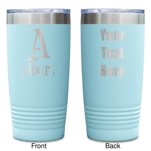 Name & Initial Teal Polar Camel Tumbler - 20oz -Double Sided - Approval