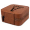 Name & Initial Travel Jewelry Boxes - Leatherette - Rawhide - View from Rear
