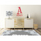 Name & Initial Wall Graphic Decal Wooden Desk