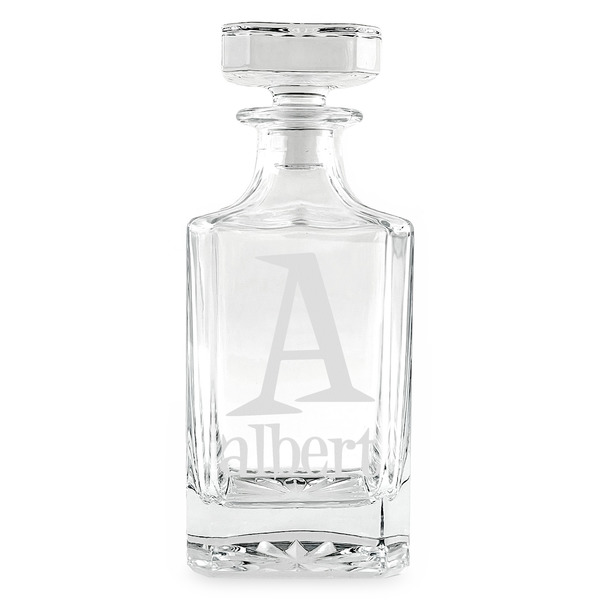 Custom Name & Initial Whiskey Decanter - 26 oz Square (Personalized)