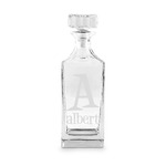 Name & Initial Whiskey Decanter - 30 oz Square (Personalized)