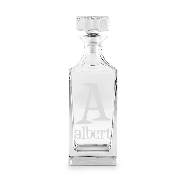 Custom Name & Initial Whiskey Decanter - 30 oz Square (Personalized)