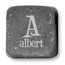 Name & Initial Whiskey Stone Set - Laser Engraved (Personalized)