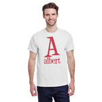Name & Initial T-Shirt - White - 2XL (Personalized)