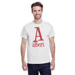 Name & Initial T-Shirt - White - Small (Personalized)
