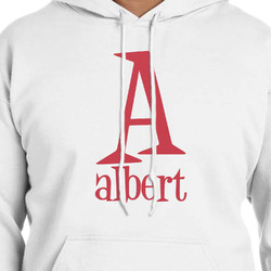 Name & Initial Hoodie - White - Large (Personalized)