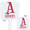 Name & Initial White Plastic Stir Stick - Double Sided - Approval