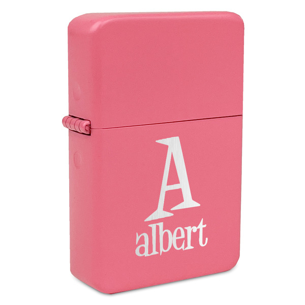 Name & Initial Windproof Lighters - Pink - Front/Main