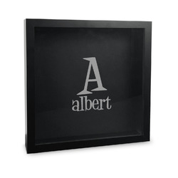 Name & Initial Wine Cork Shadow Box - 12in x 12in (Personalized)
