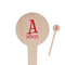 Name & Initial Wooden 4" Food Pick - Round - Closeup