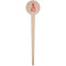 Name & Initial Wooden 4" Food Pick - Round - Single Pick