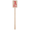 Name & Initial Wooden 6.25" Stir Stick - Rectangular - Single Stick