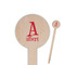 Name & Initial Wooden 6" Food Pick - Round - Closeup