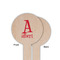 Name & Initial Wooden 6" Food Pick - Round - Single Sided - Front & Back