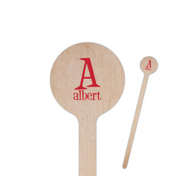Name & Initial Round Wooden Stir Sticks (Personalized)