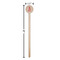 Name & Initial Wooden 6" Stir Stick - Round - Dimensions
