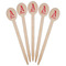 Name & Initial Wooden Food Pick - Oval - Fan View