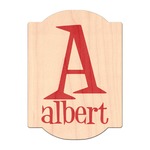 Name & Initial Natural Wooden Sticker (Personalized)