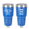Multiline Text 30 oz Stainless Steel Ringneck Tumbler - Blue - Double Sided - Front & Back