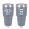 Multiline Text 30 oz Stainless Steel Ringneck Tumbler - Grey - Double Sided - Front & Back