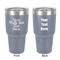 Multiline Text 30 oz Stainless Steel Tumbler - Grey - Double-Sided (Personalized)