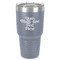 Multiline Text 30 oz Stainless Steel Ringneck Tumbler - Grey - Front